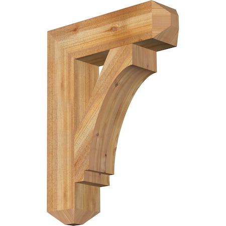 Ekena Millwork Imperial Craftsman Rough Sawn Bracket, Western Red Cedar, 6"W x 24"D x 32"H BKT06X24X32IMP04RWR